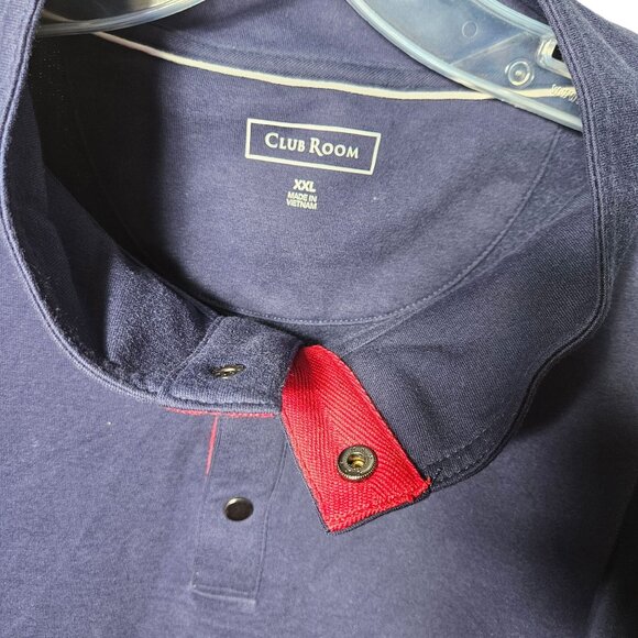 Club Room Mens Navy Fleece Pullover Hoodie XXL - Picture 2 of 5